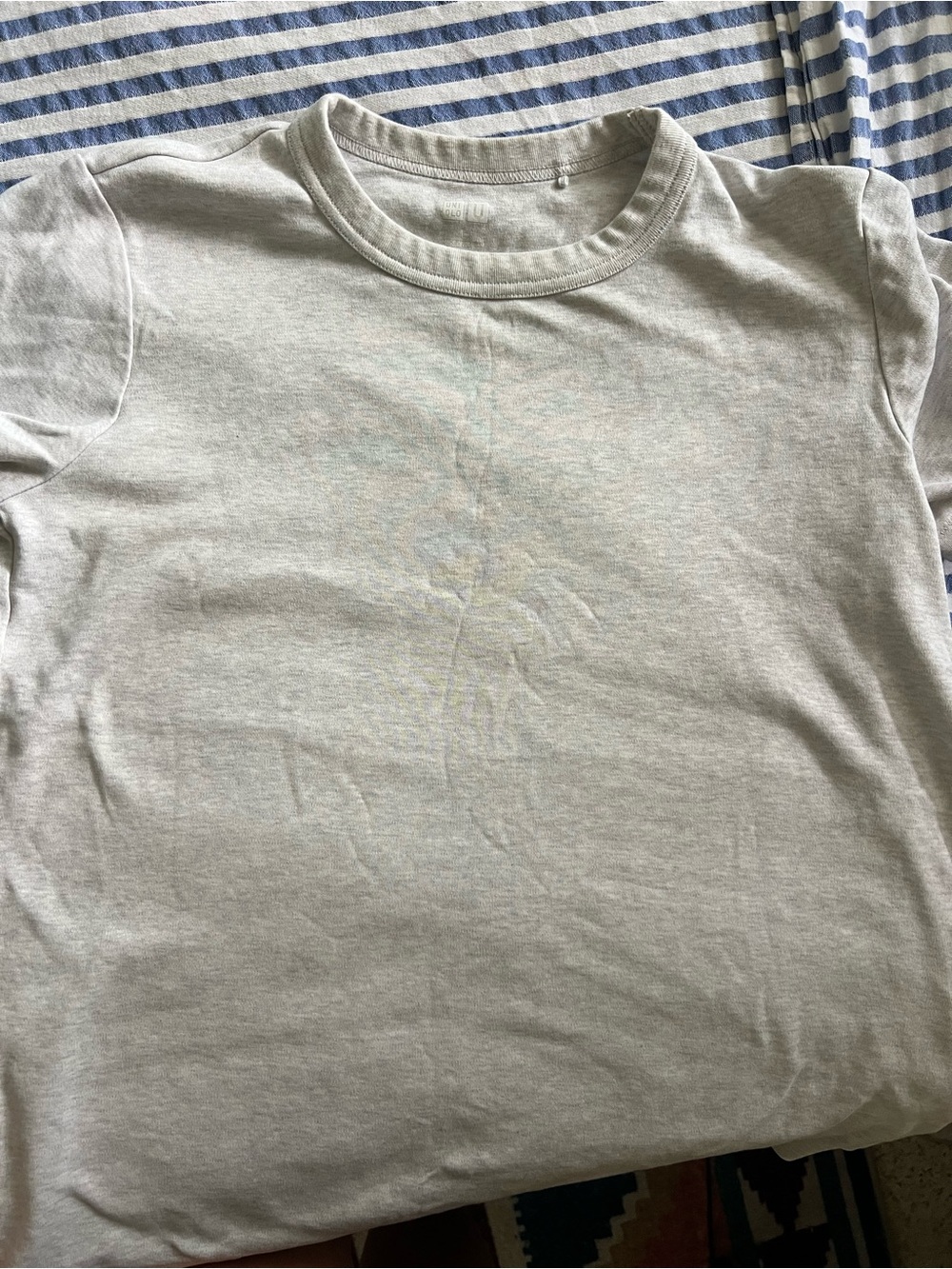 Uniqlo Light Gray Crewneck T-Shirt